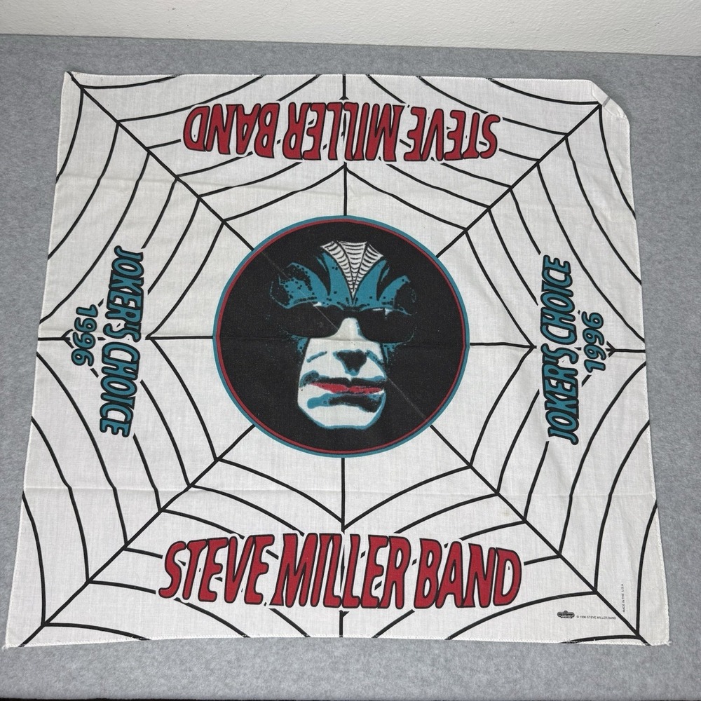 Vintage 1996 Steve Miller Band Jokers Choice Bandana Band Merch
